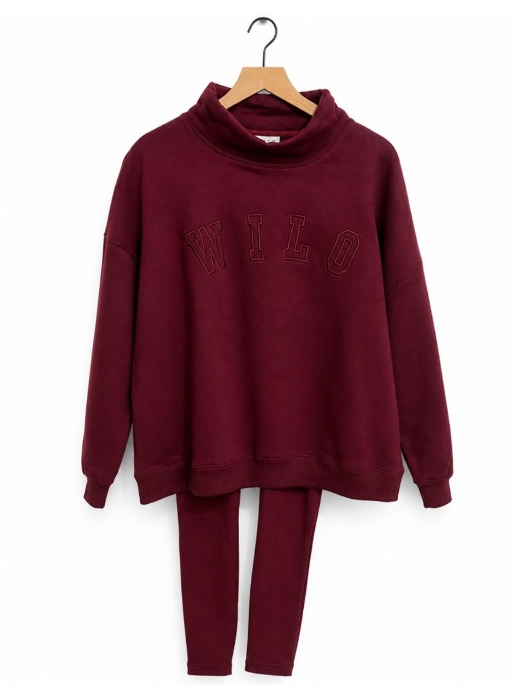 WILO THE LABEL Funnel Neck Set | Small | Burgundy 🤎🍂